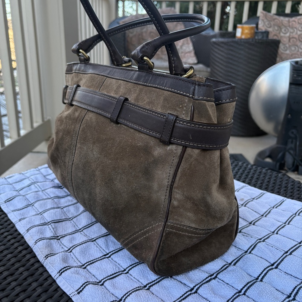 COACH Hampton Vintage Suede bag E060-8A79 - Picture 4 of 13